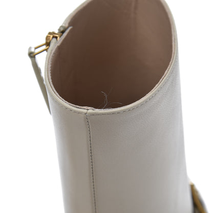 Gucci Nappa Sylvie Ankle Boots 39 Mystic White 12 of 13