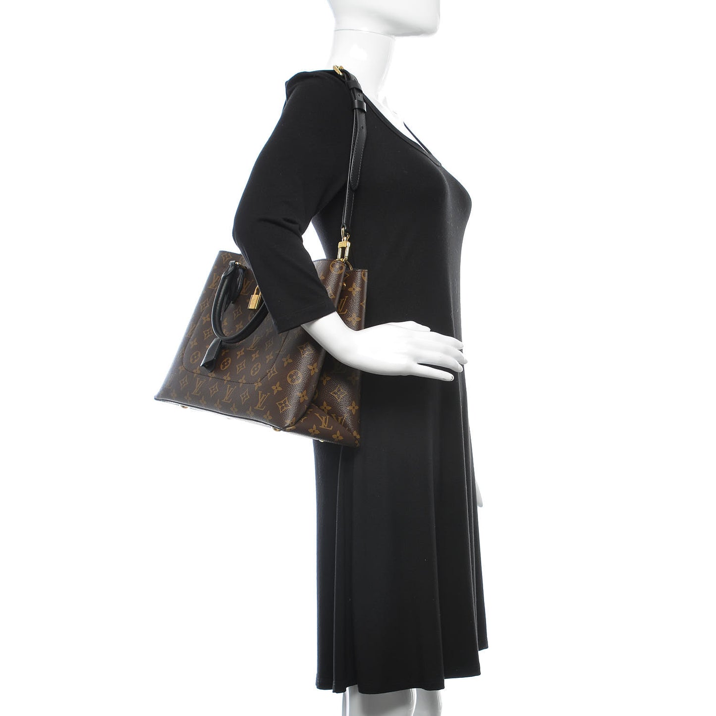 Monogram Flower Tote Black