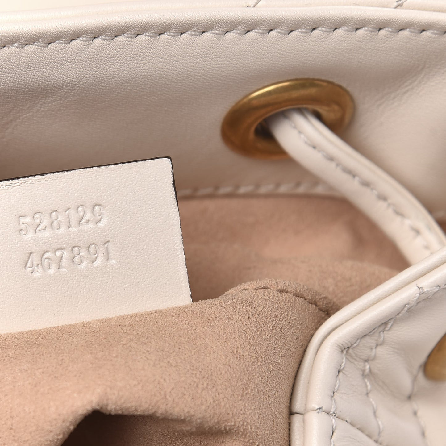 Calfskin Matelasse GG Marmont Flap Backpack White