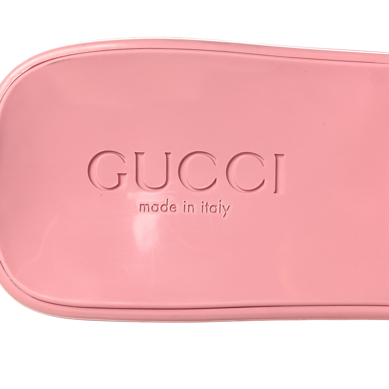 Gucci Rubber Gucci Logo Womens Platform 20/60mm Slide Sandals 38 Wild Rose 8 of 9
