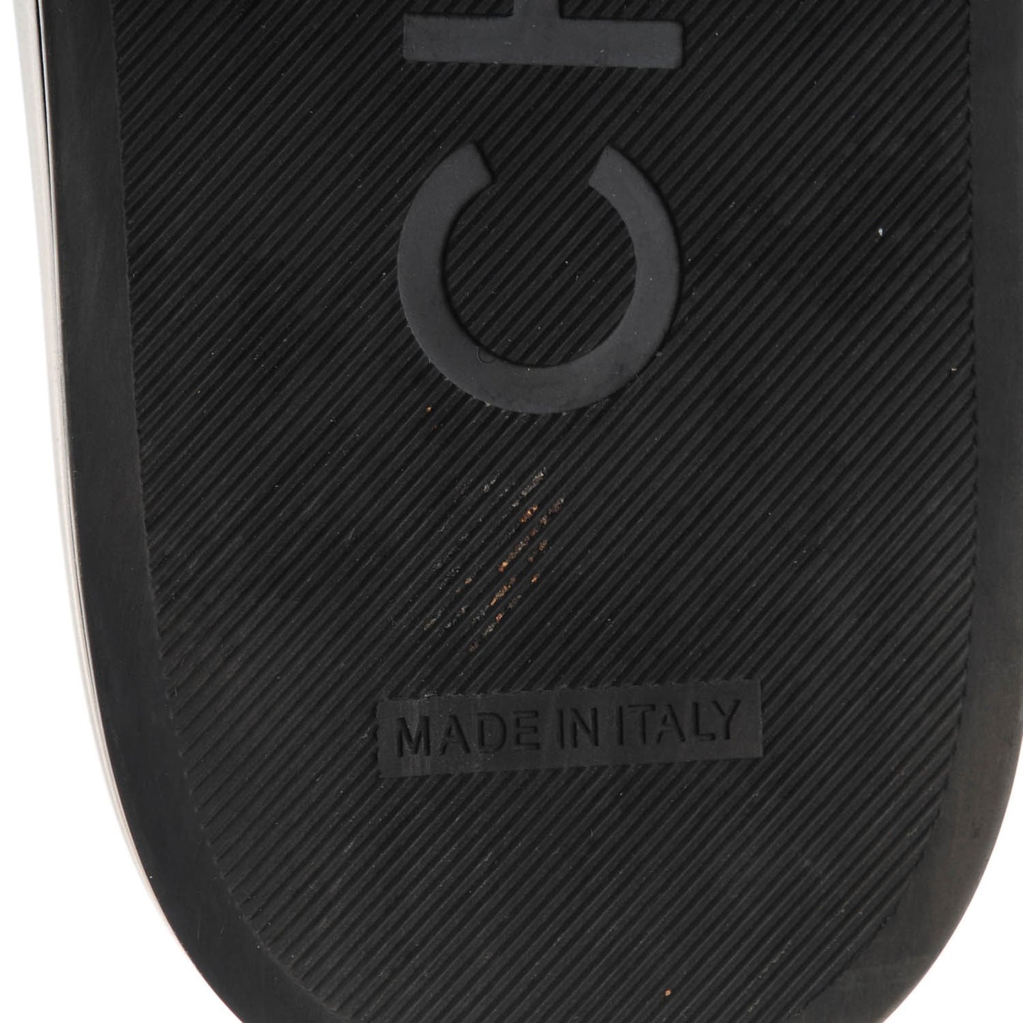 Lambskin Canvas Chain Flat Sandals 40 Navy