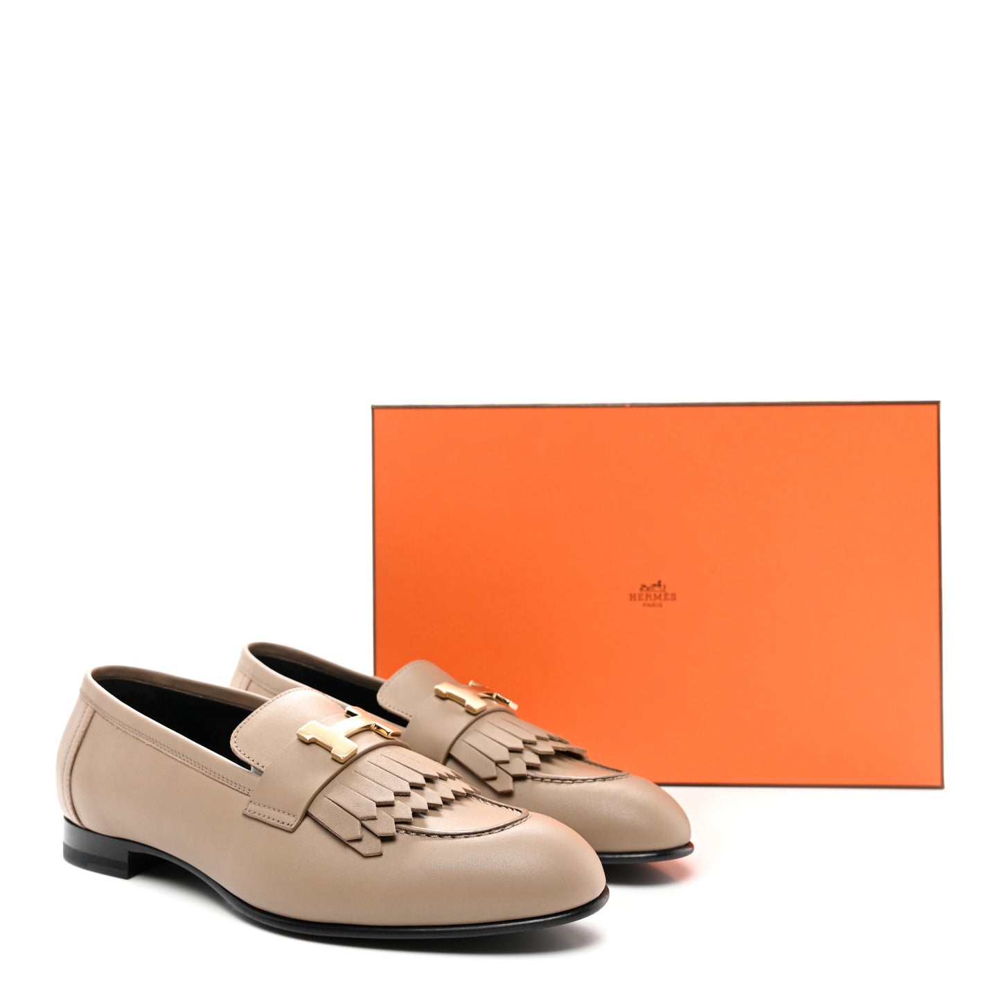 Goatskin Womens Royal Loafers 38 Beige Argile