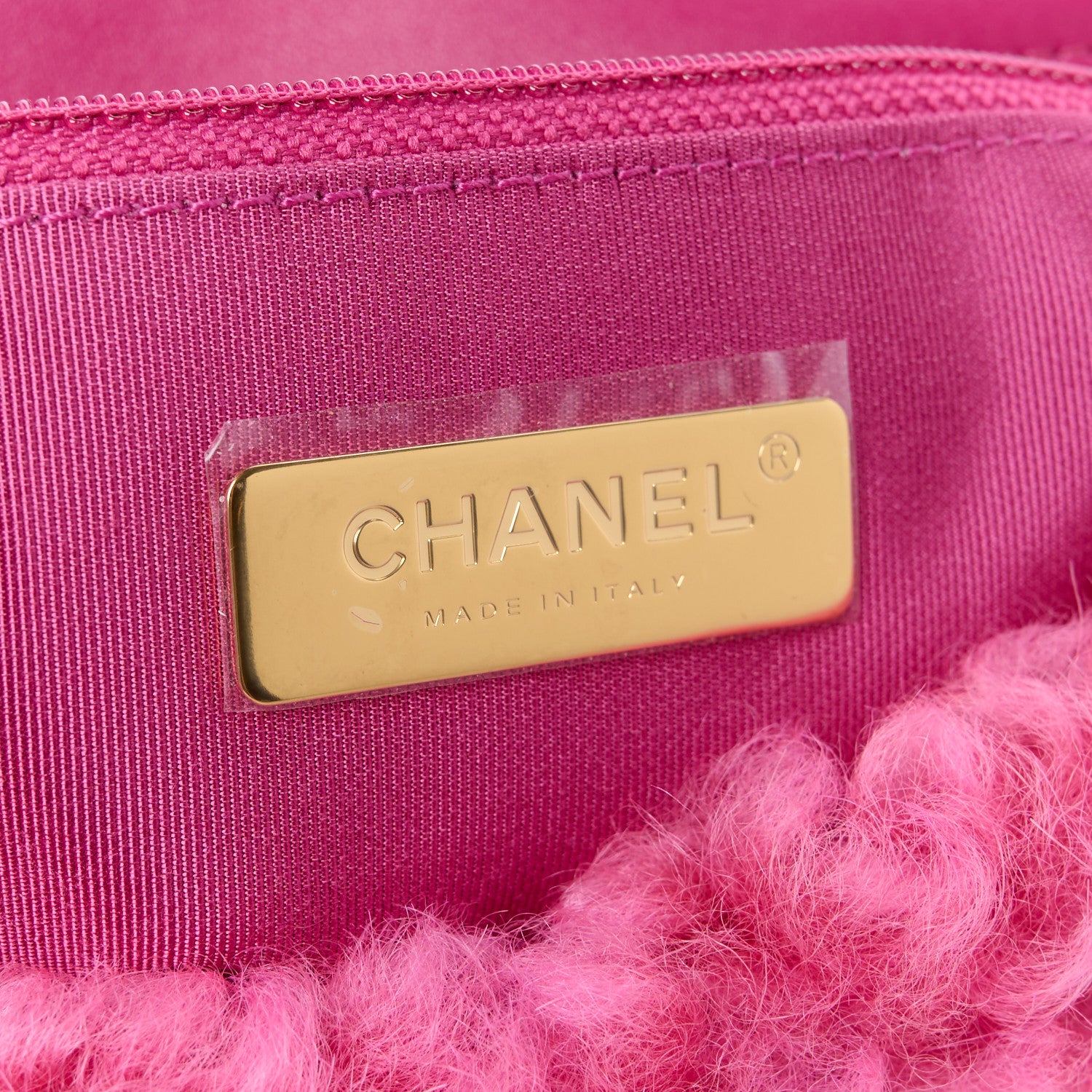 Chanel Shearling Sheepskin Medium Chanel 19 Flap Pink 6 of 10