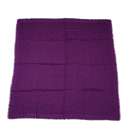 Louis Vuitton Wool Silk Monogram Shawl Cassis 1 of 3