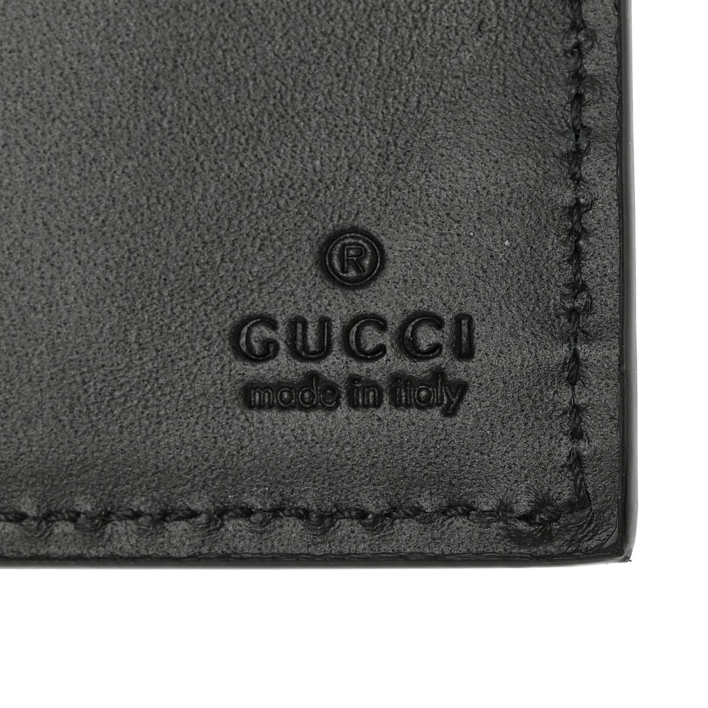GG Supreme Monogram Kingsnake Nice Bi-Fold Wallet Black Grey