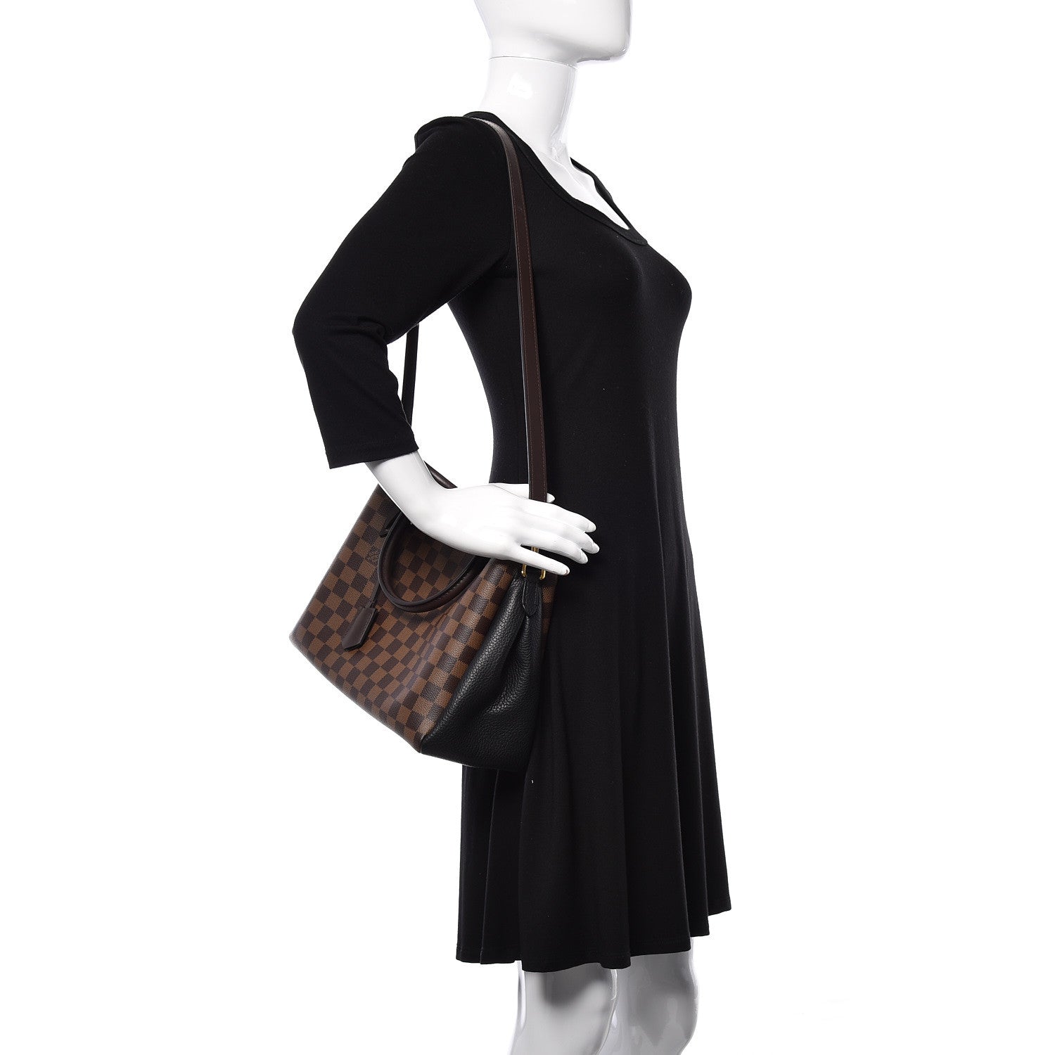 Louis Vuitton Damier Ebene Cuir Taurillon Brittany Black 3 of 11