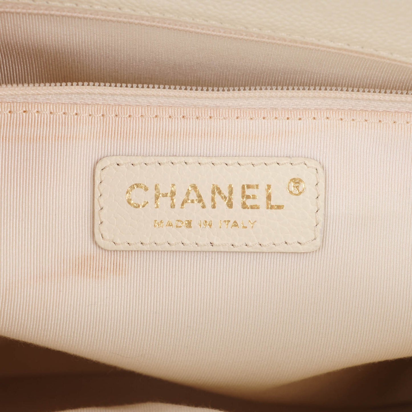 Calfskin Cerf Executive Shopper Tote White