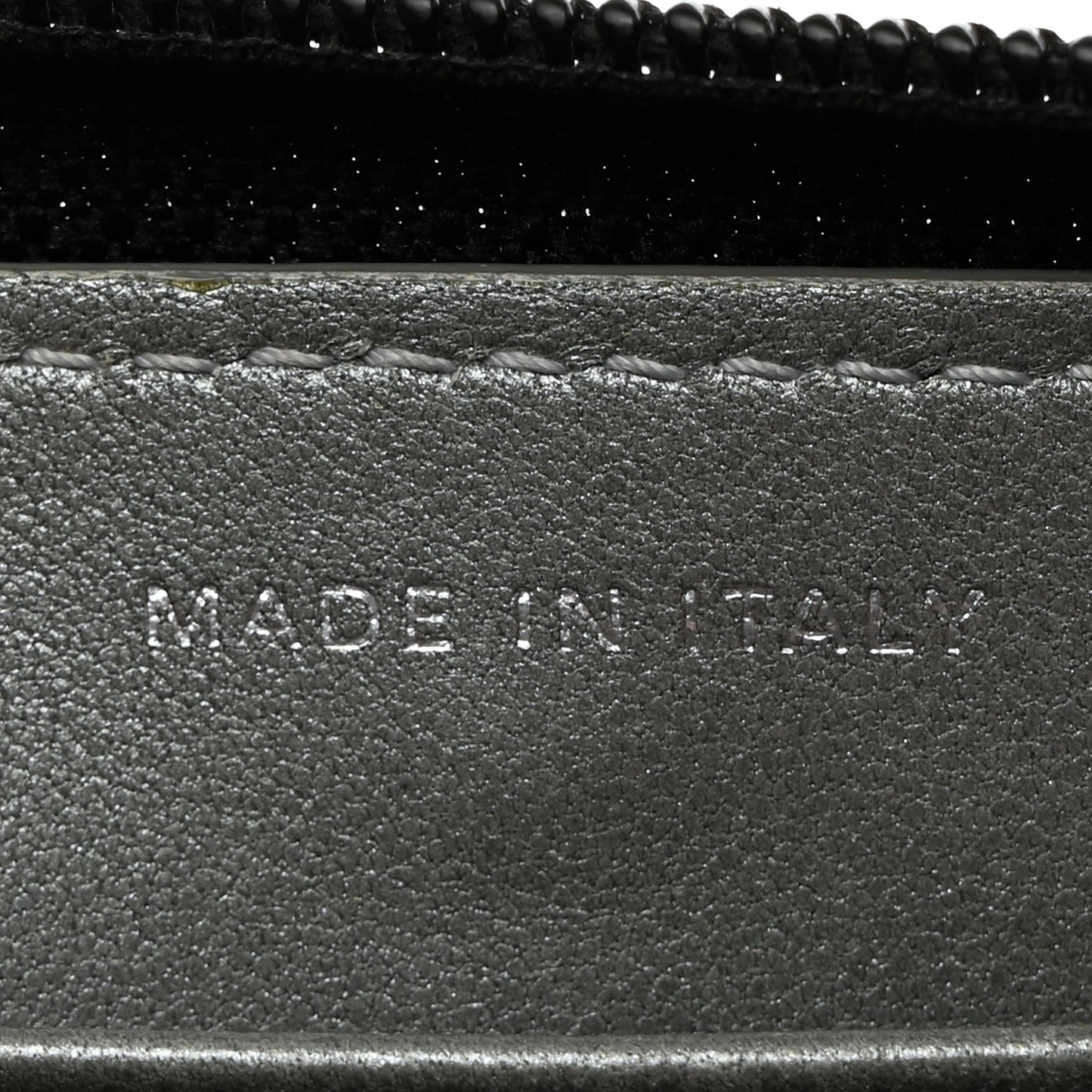 Lambskin Camellia Embossed Zip Around Gusset Wallet Black