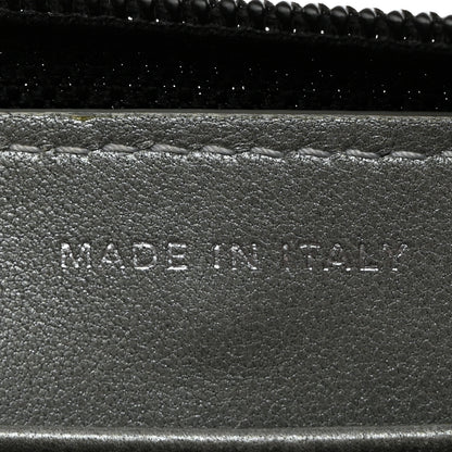 Chanel Lambskin Camellia Embossed Zip Around Gusset Wallet Black 7 of 9