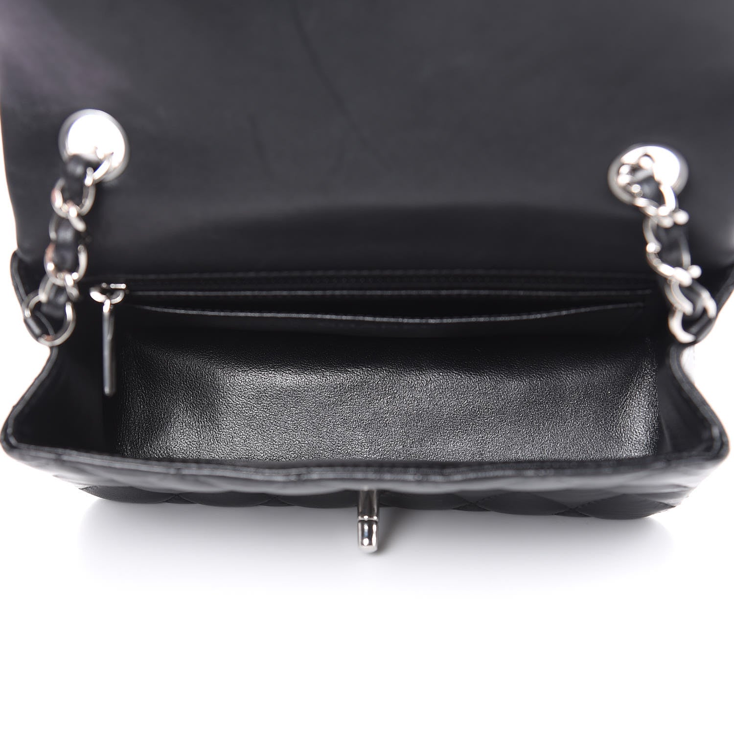 Chanel Lambskin Quilted Mini Rectangular Flap Black 5 of 13