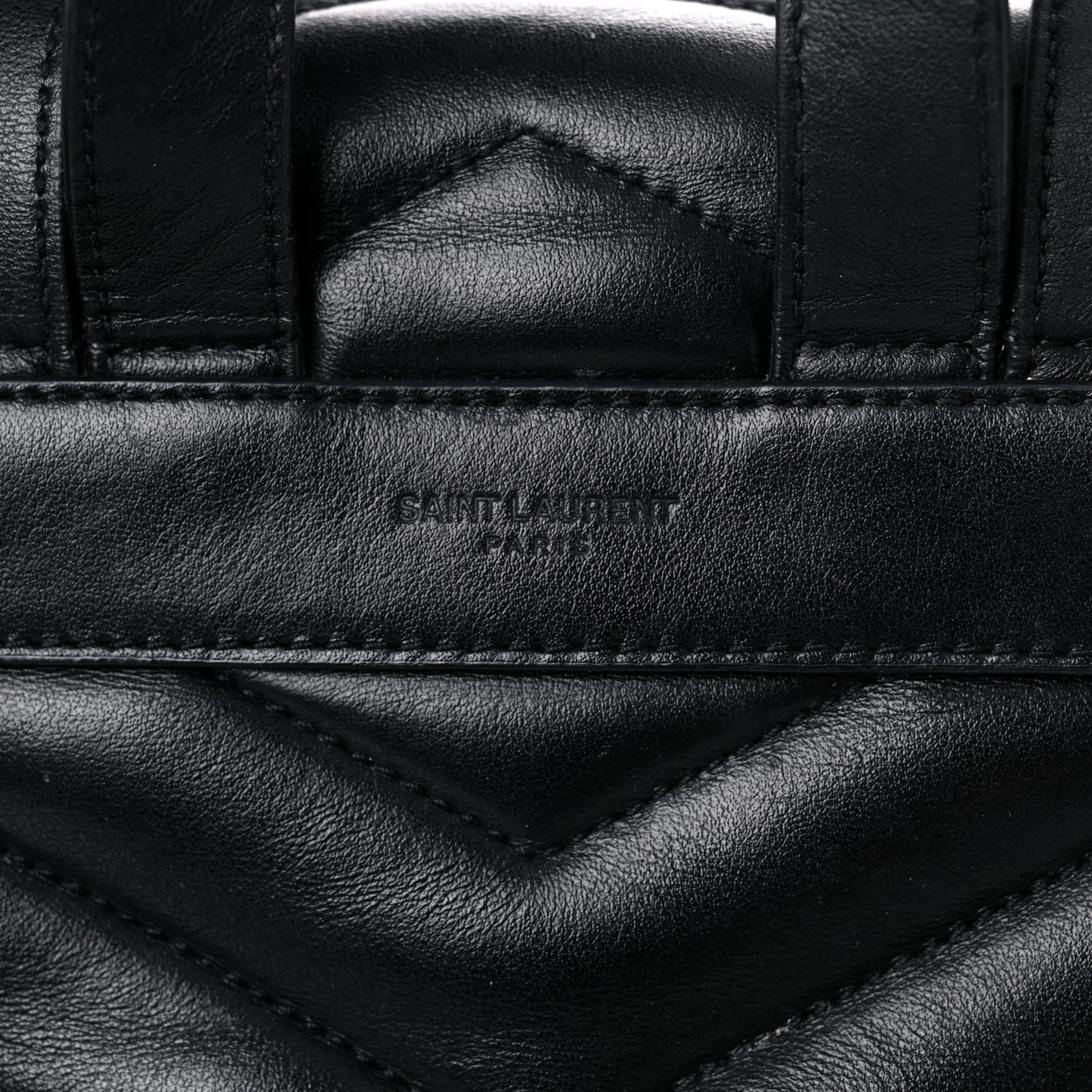 Calfskin Y Quilted Monogram Small Loulou Backpack Black