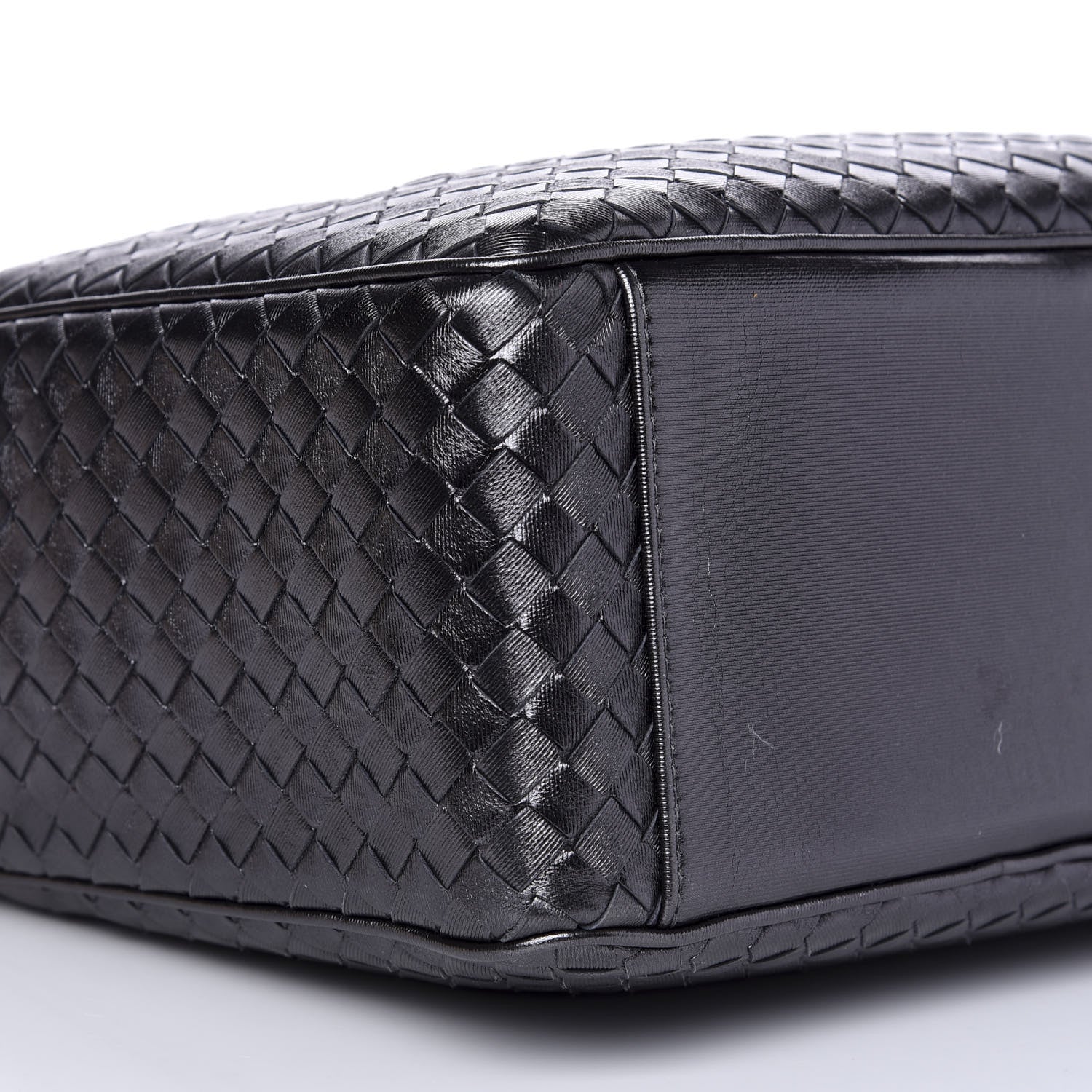 Bottega Veneta Metallic Grosgrain Intrecciato Tote Argento Ossidato 8 of 10