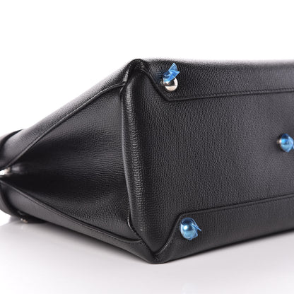 Burberry Derby Calfskin Medium Banner Tote Black 5 of 12