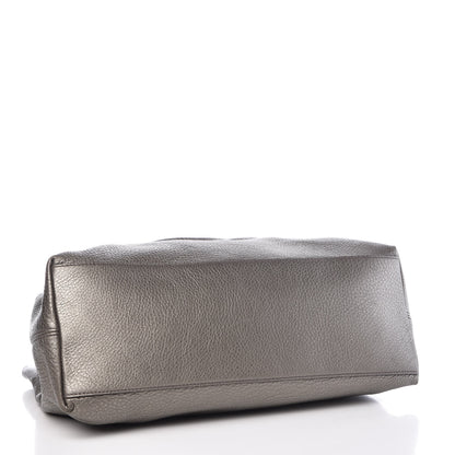Gucci Metallic Pebbled Calfskin Medium Soho Chain Shoulder Bag Sasso 4 of 10