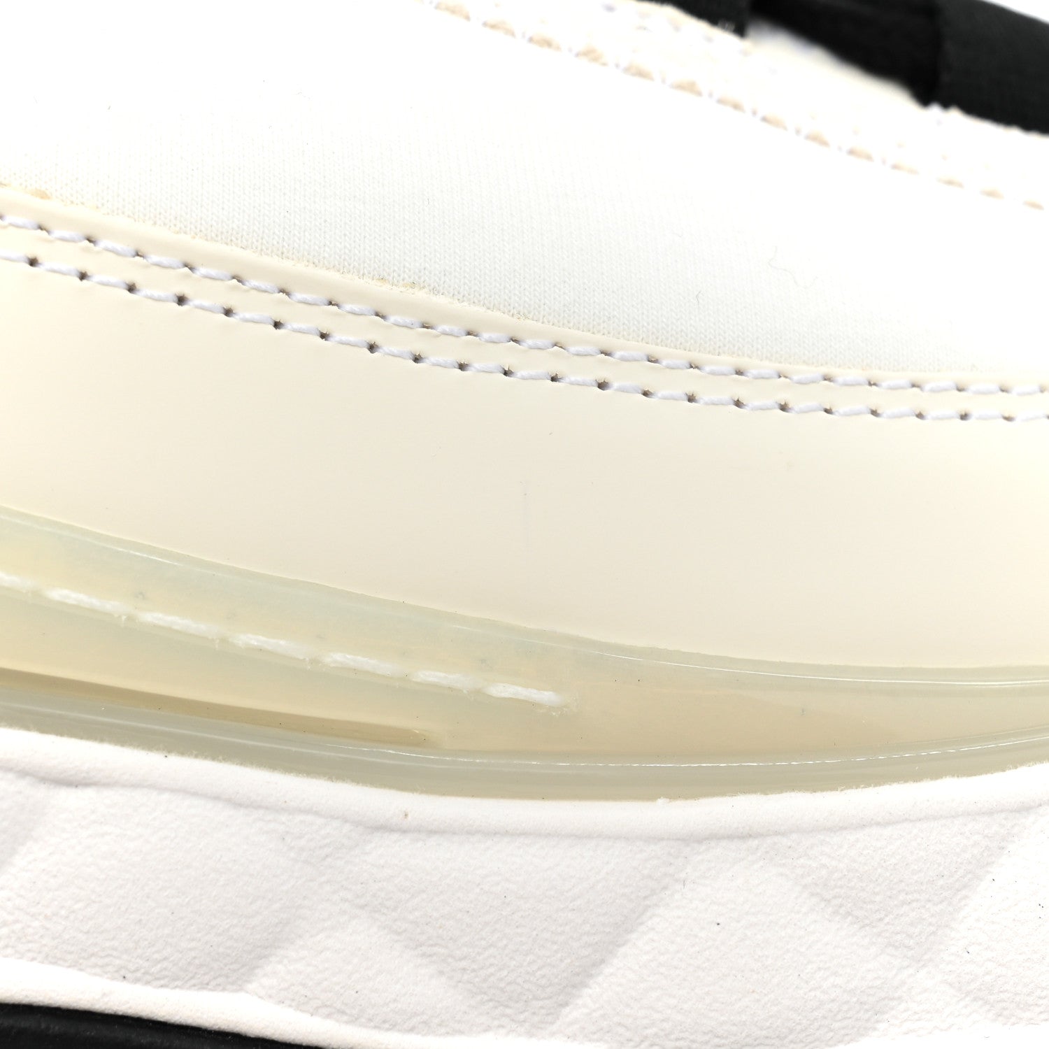 Chanel Velvet Calfskin Mixed Fibers CC Sneakers 38.5 Ivory Black 11 of 11