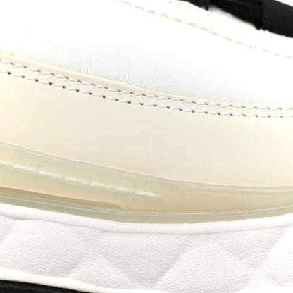 Chanel Velvet Calfskin Mixed Fibers CC Sneakers 38.5 Ivory Black 11 of 11