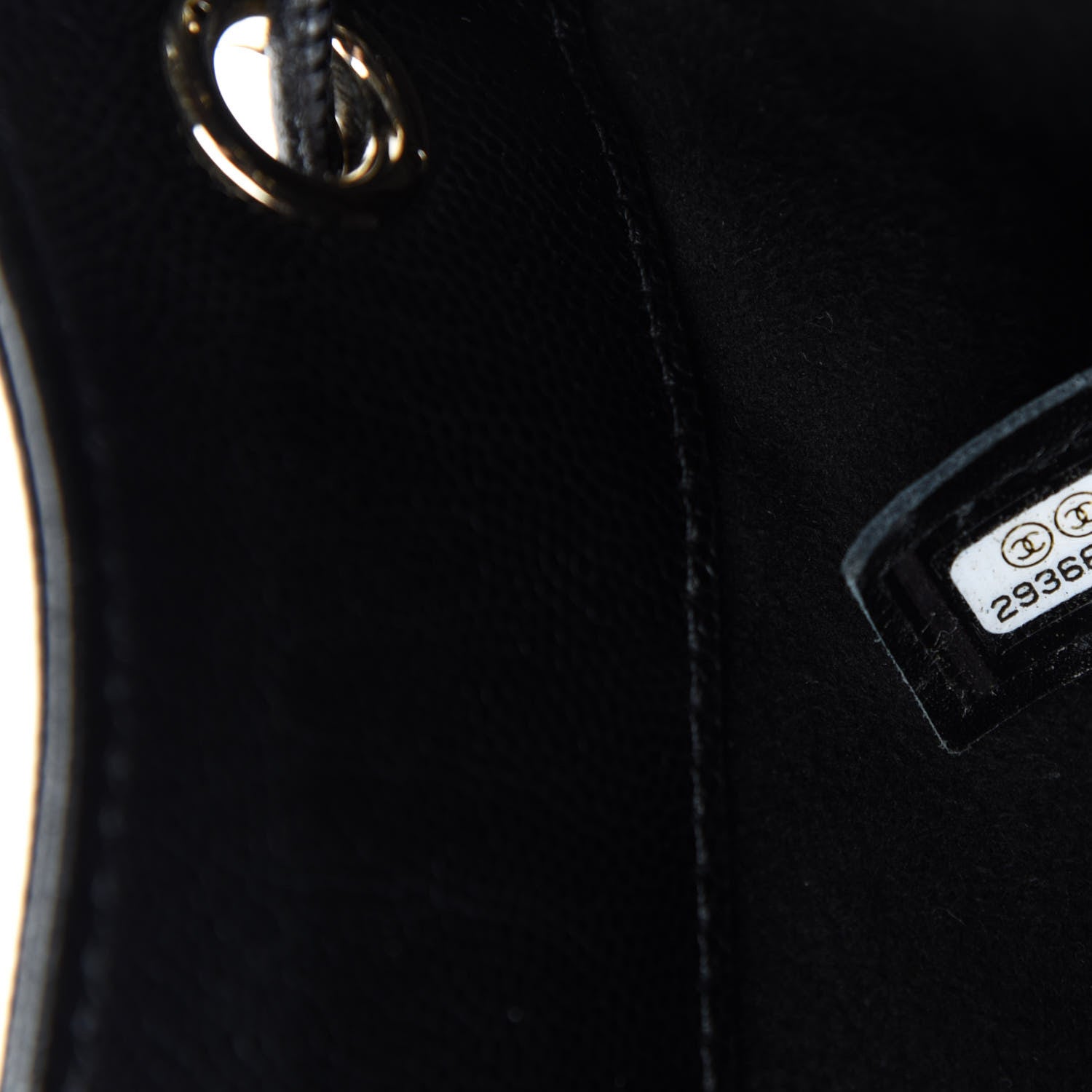 Chanel Caviar Deauville Drawstring Bucket Bag Black 9 of 10