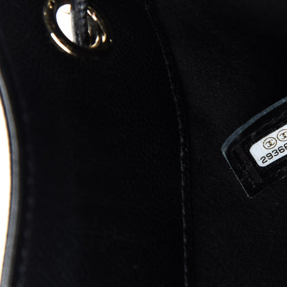 Chanel Caviar Deauville Drawstring Bucket Bag Black 9 of 10
