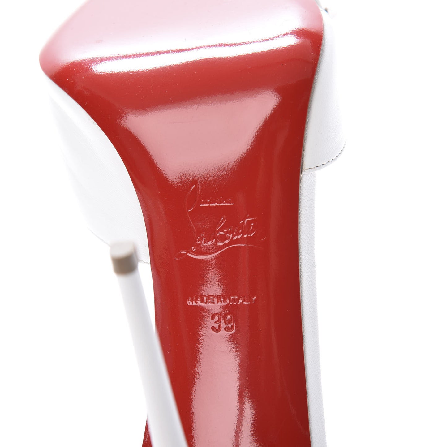 Kid PVC Spike Cross 100 Pumps 39 White Silver