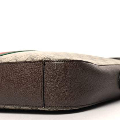 Gucci GG Supreme Monogram Textured Calfskin Web Medium Ophidia Briefcase Beige Ebony New Acero 10 of 13