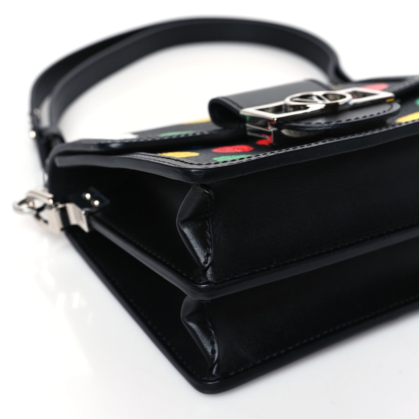 LV X YK Taurillon Dots Dauphine Mini Black