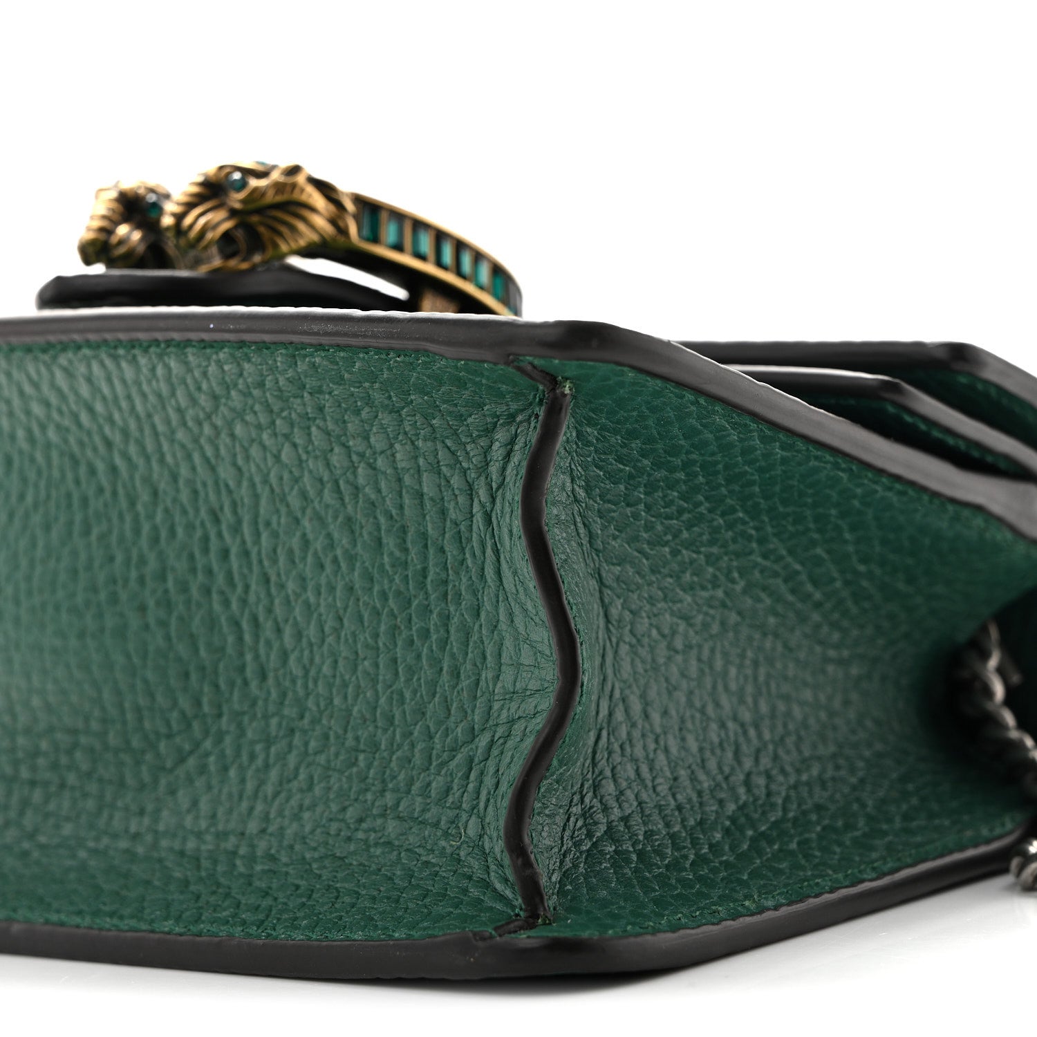 Gucci Dollar Calfskin Crystal Mini Dionysus Top Handle Bag Emerald 9 of 10