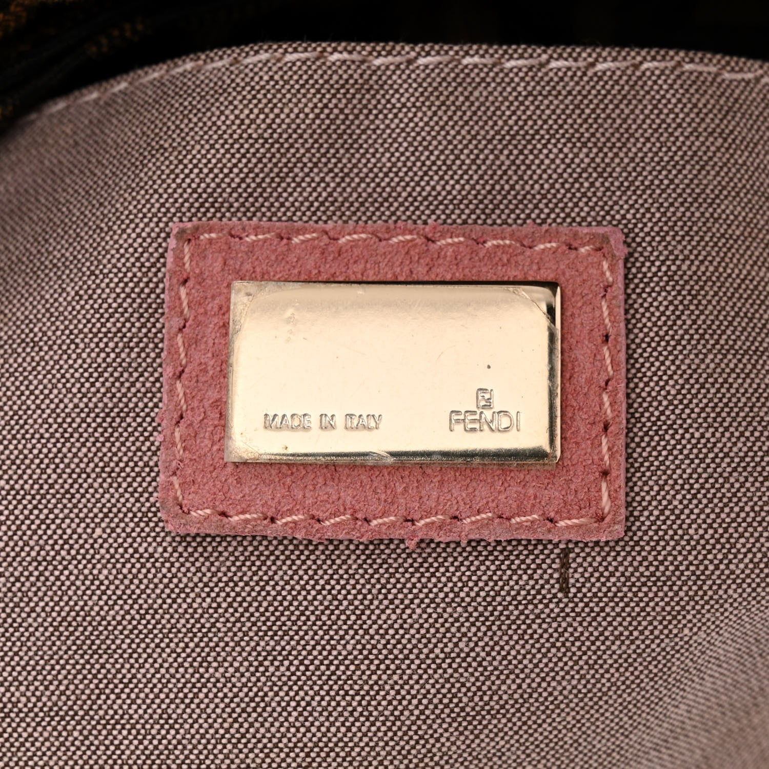 Fendi Zucca Cuoio Lucido Small Chef Shoulder Bag Tobacco Pink 6 of 10