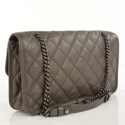 Chanel Calfskin Medium Casual Riviera Flap Dark Grey 3 of 8