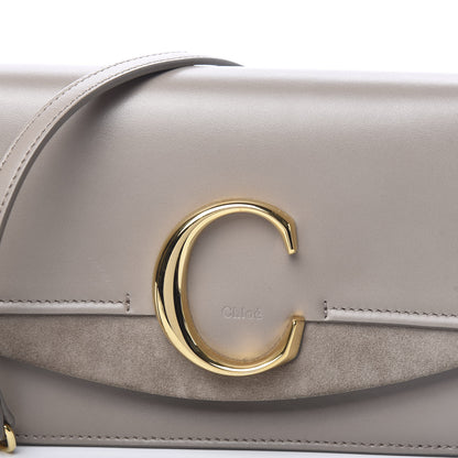 Chloe Calfskin Suede C Clutch With Chain Motty Grey 9 of 9