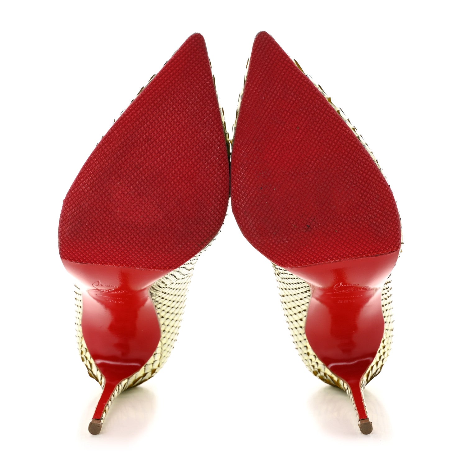 Christian Louboutin Python Armure Pigalle Follies 100 Pumps 38.5 Green 5 of 7