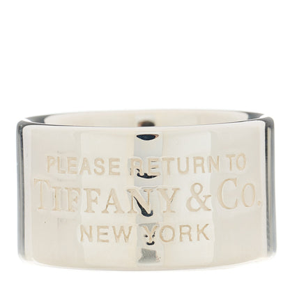 Tiffany Sterling Silver Wide Return to Tiffany Ring 49 4.75 1 of 4