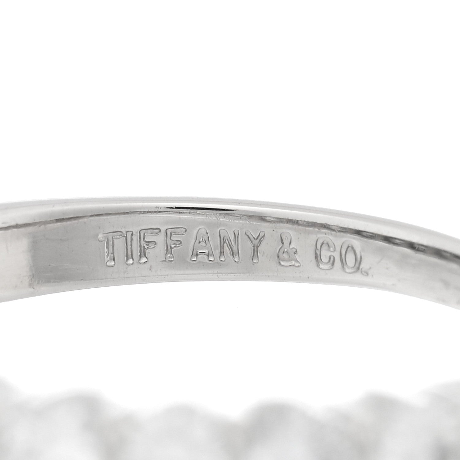 Tiffany Platinum Diamond .66ctw Half Circle Band Ring 49 4.75 4 of 4