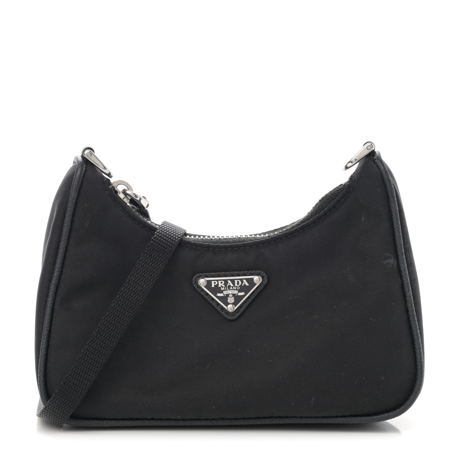Tessuto Nylon Mini Re-Edition 2000 Shoulder Bag Black