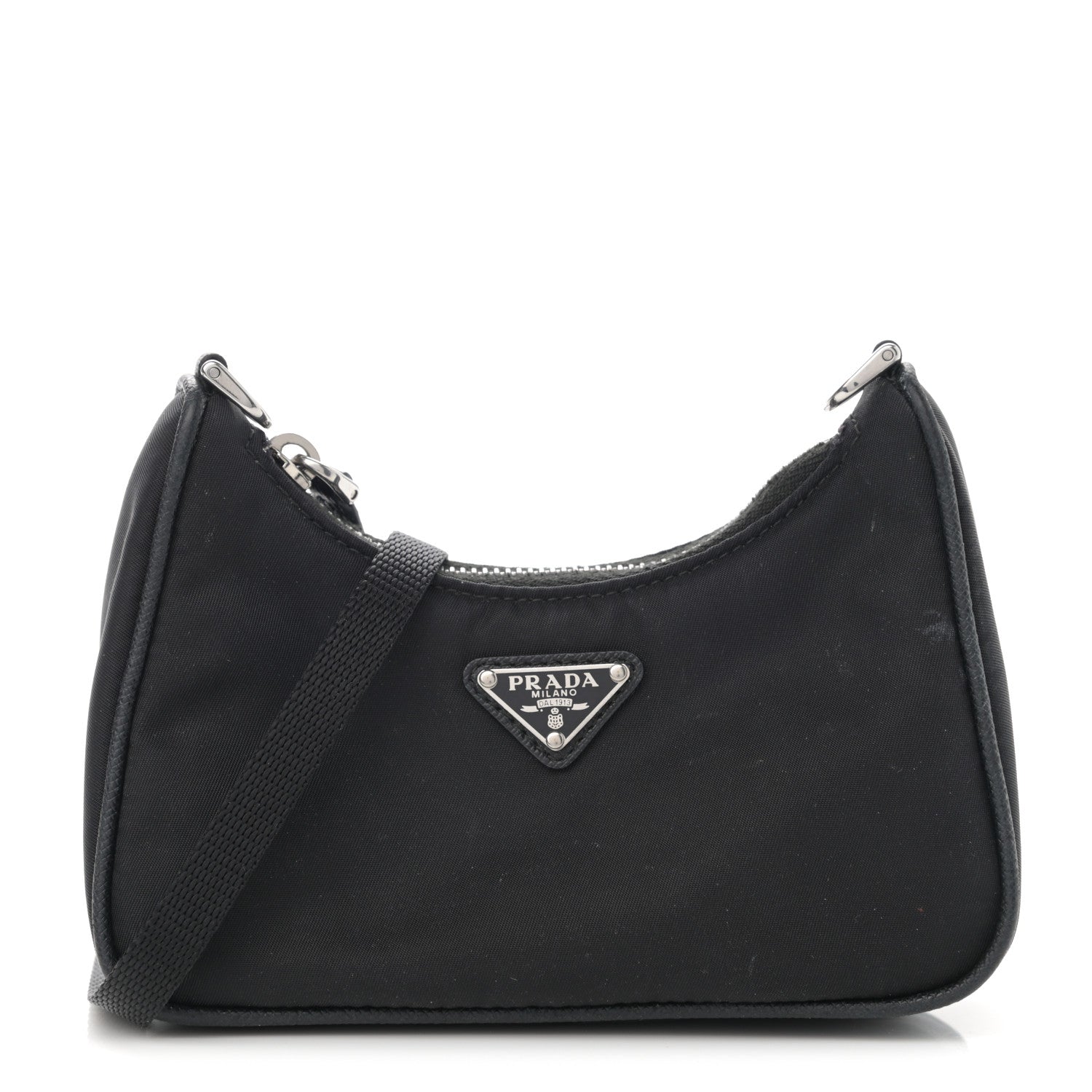 Prada Tessuto Nylon Mini Re-Edition 2000 Shoulder Bag Black 1 of 13