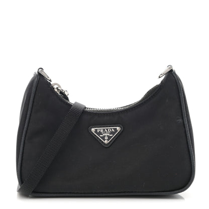 Prada Tessuto Nylon Mini Re-Edition 2000 Shoulder Bag Black 1 of 13