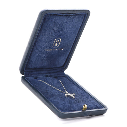 Harry Winston Platinum Diamond Symbols Cross Pendant Necklace 7 of 7