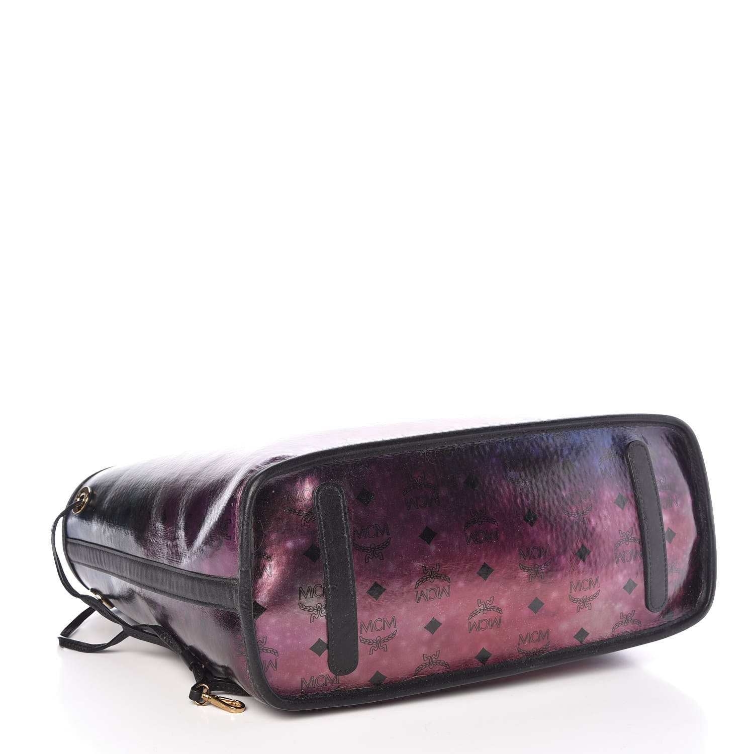 MCM Metallic Galaxy Visetos Medium Project Reversible Shopper Tote Cognac Multicolor 7 of 11