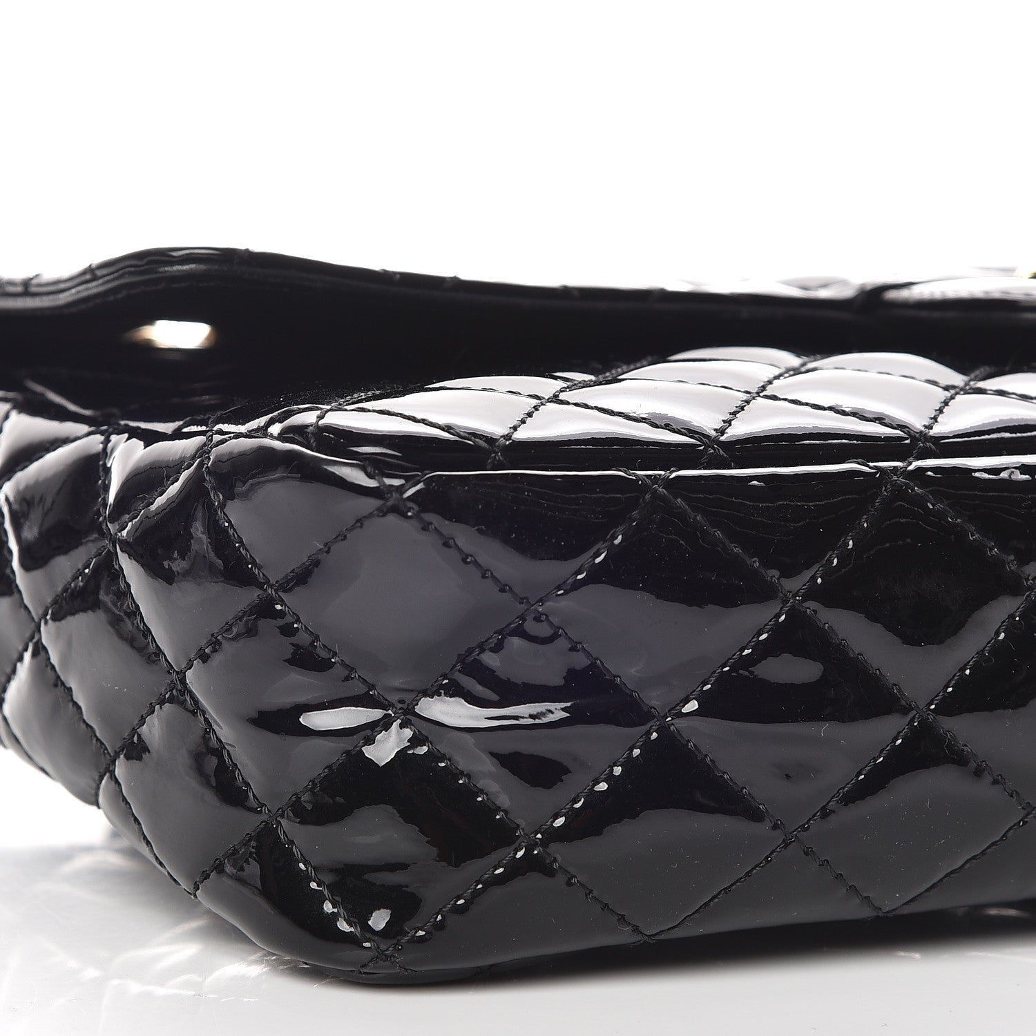 Chanel Patent Calfskin Quilted Valentine Charms Medium Single Flap Black 5 of 11