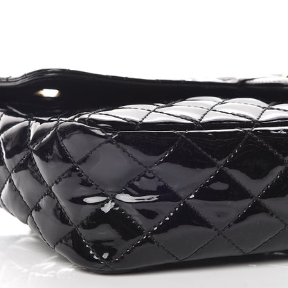 Chanel Patent Calfskin Quilted Valentine Charms Medium Single Flap Black 5 of 11