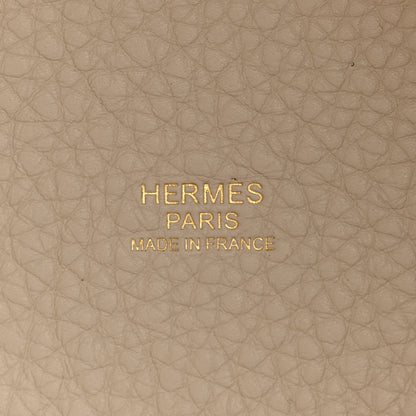 Hermes Taurillon Clemence Picotin Lock 18 PM Beton 6 of 11