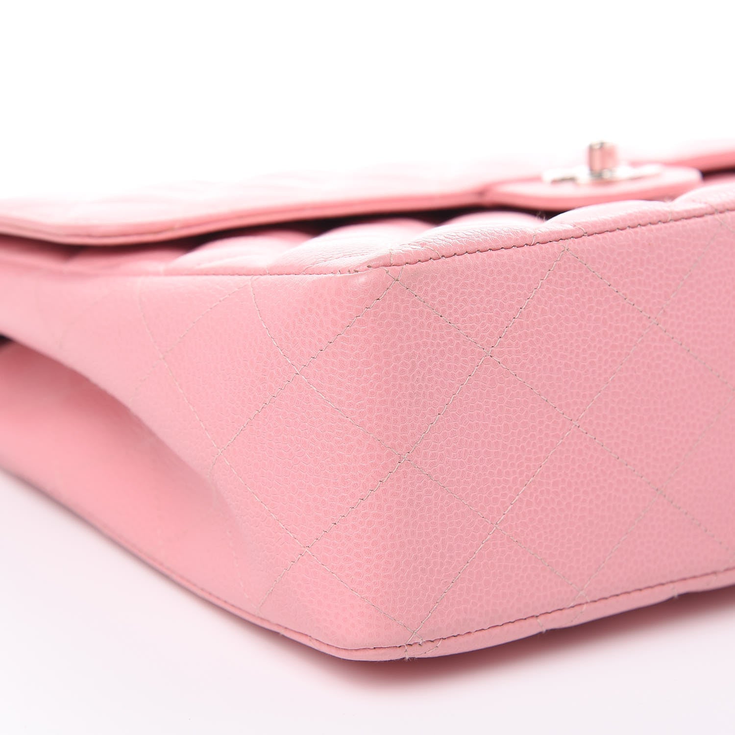 Chanel Caviar Quilted Jumbo Single Flap Pink 7 of 13