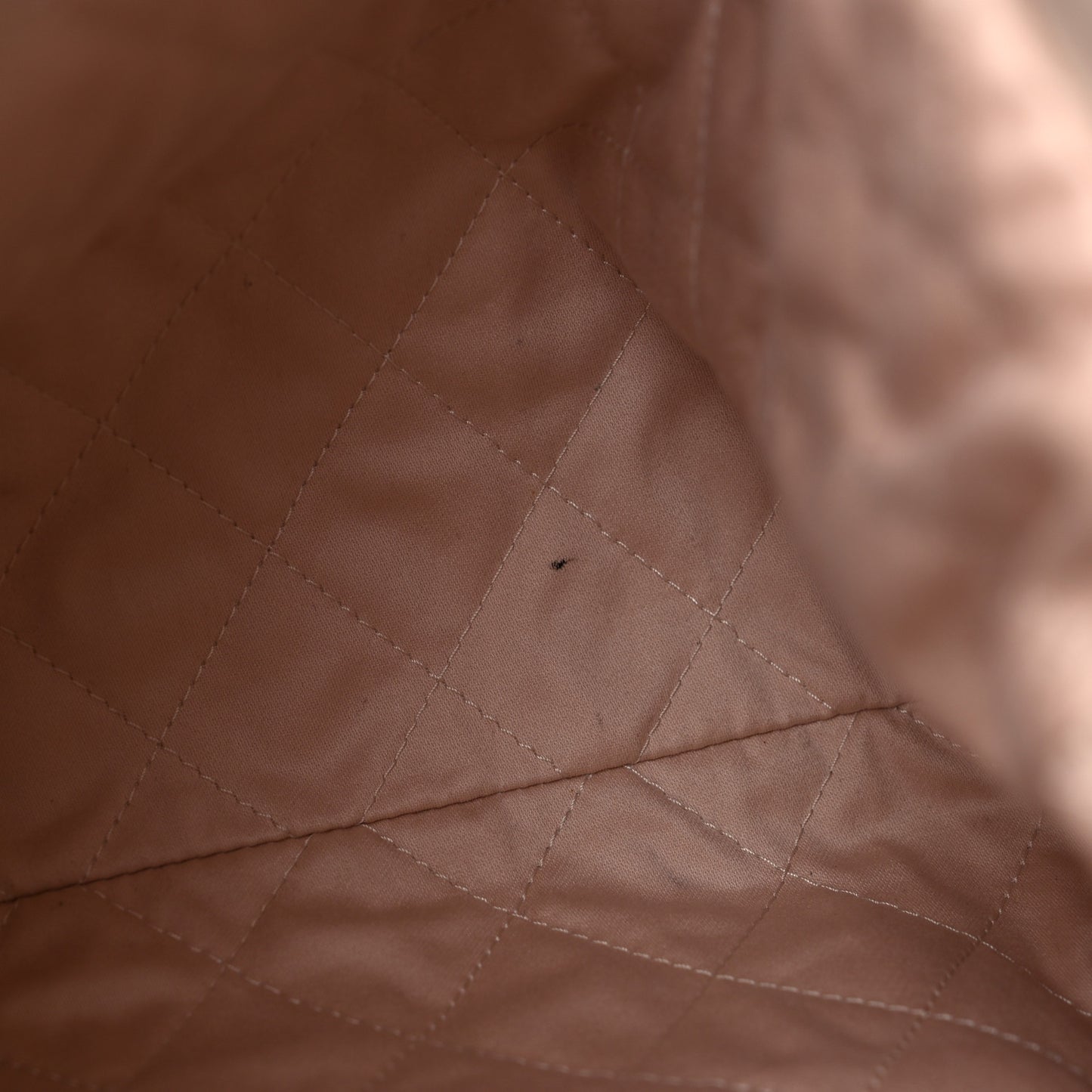Shiny Calfskin Quilted Chanel 22 Light Beige