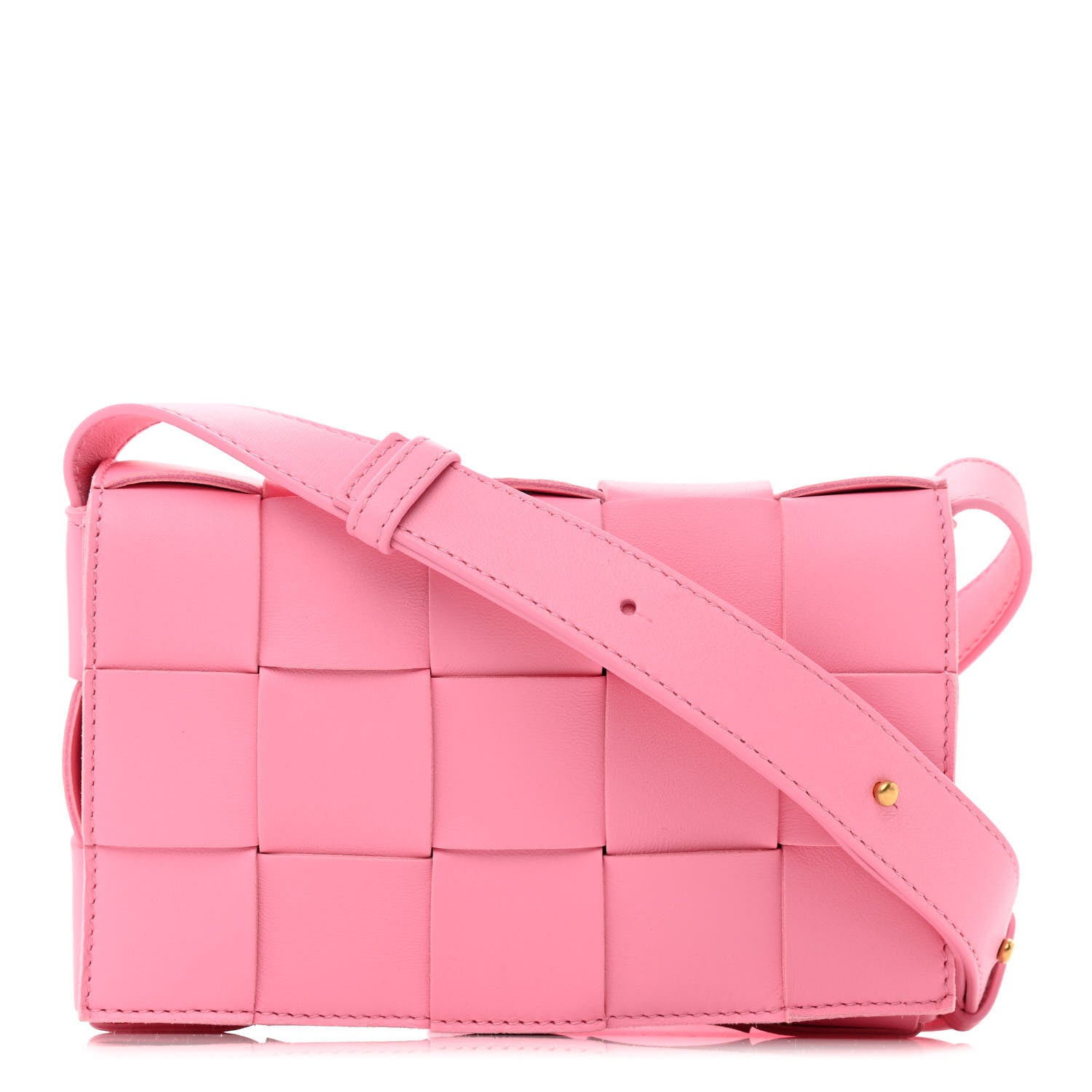 Bottega Veneta Lambskin Maxi Intrecciato Small Cassette Crossbody Bag Ribbon 1 of 9