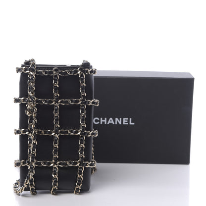Chanel Lambskin Tech Me Out Clutch With Chain Black 12 of 12