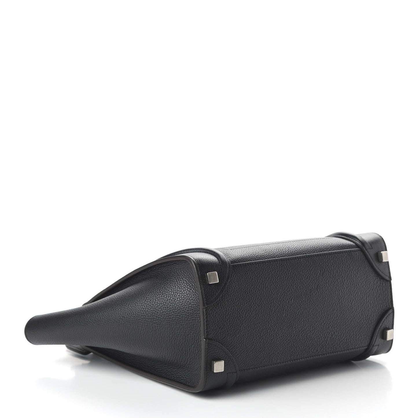 Drummed Calfskin Micro Luggage Black