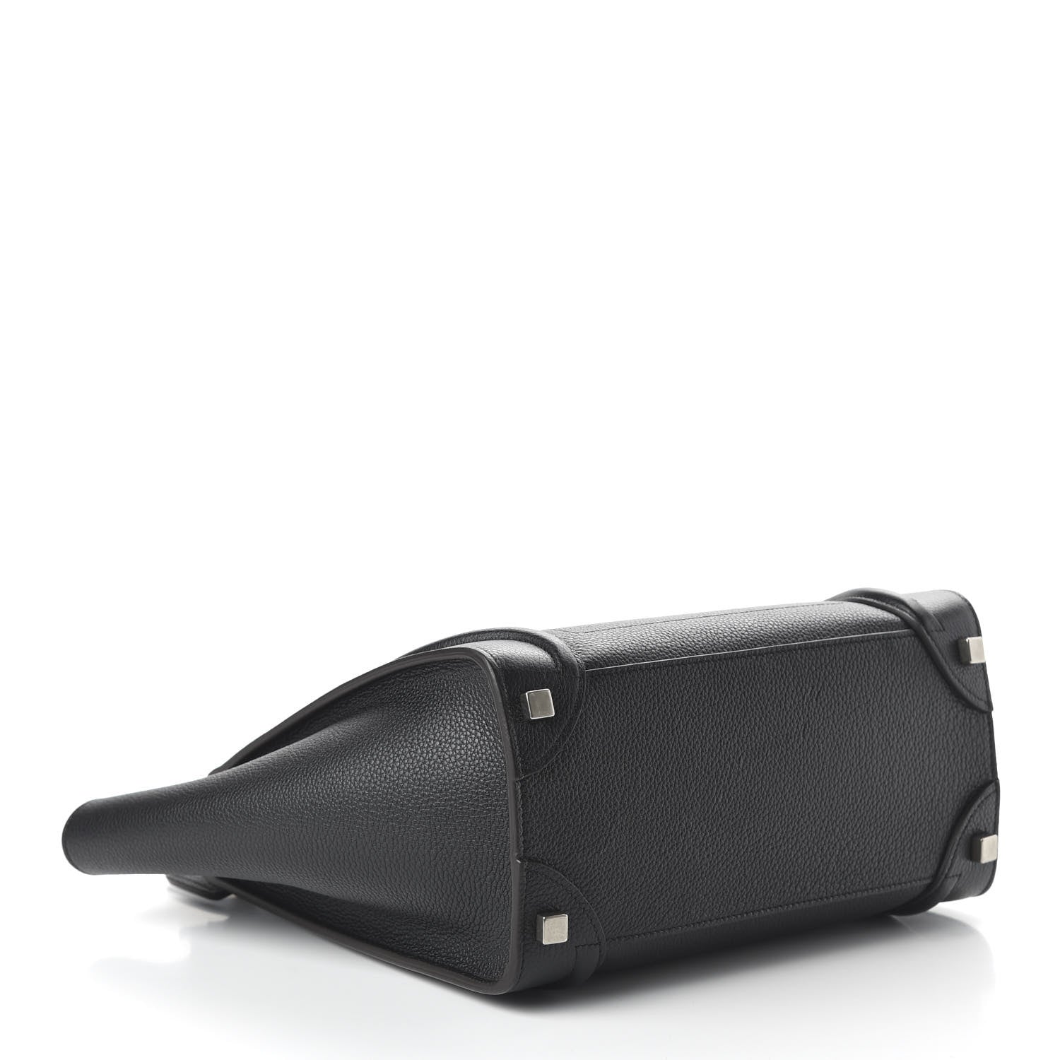 Celine Drummed Calfskin Micro Luggage Black 4 of 9