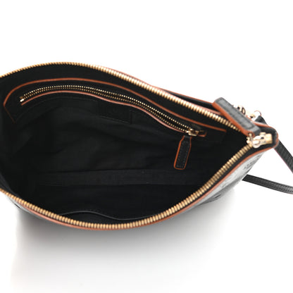 MCM Calfskin Monogram Klara Crossbody Pouch Black 5 of 12