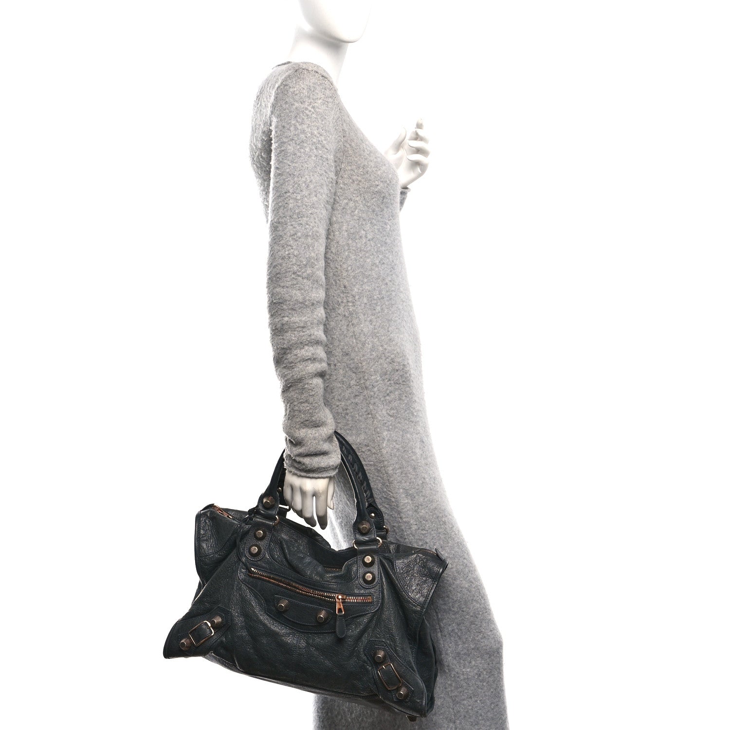 Balenciaga Agneau Giant 21 Rose Gold Hardware Work Anthracite 2 of 12