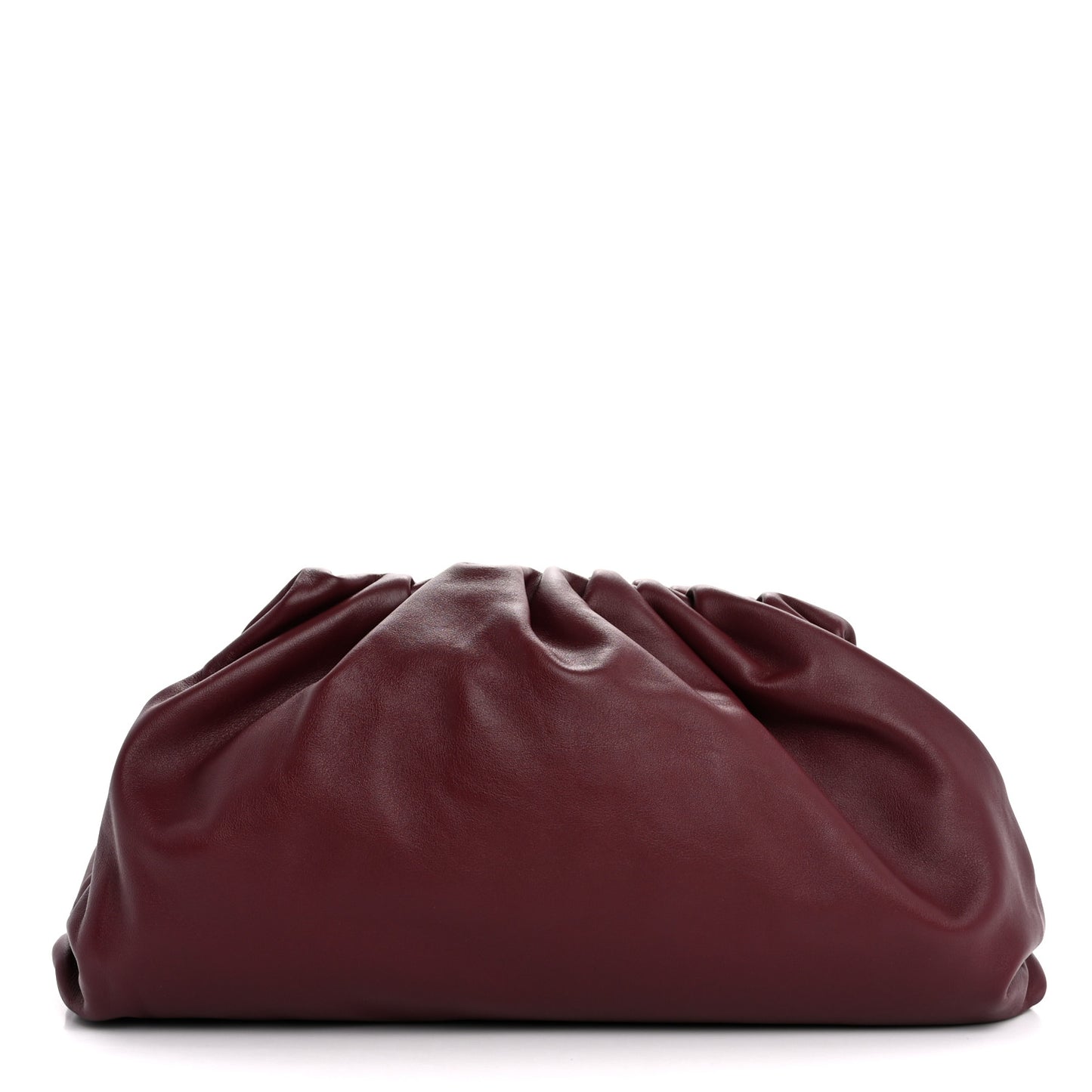 Smooth Butter Calf The Pouch Oversized Clutch Bordeaux