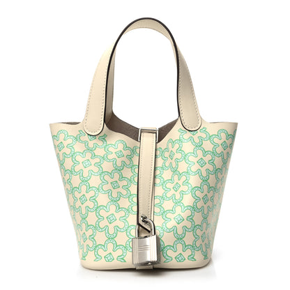 Hermes Swift Micro Lucky Daisy Picotin Lock Nata Vert 1 of 13